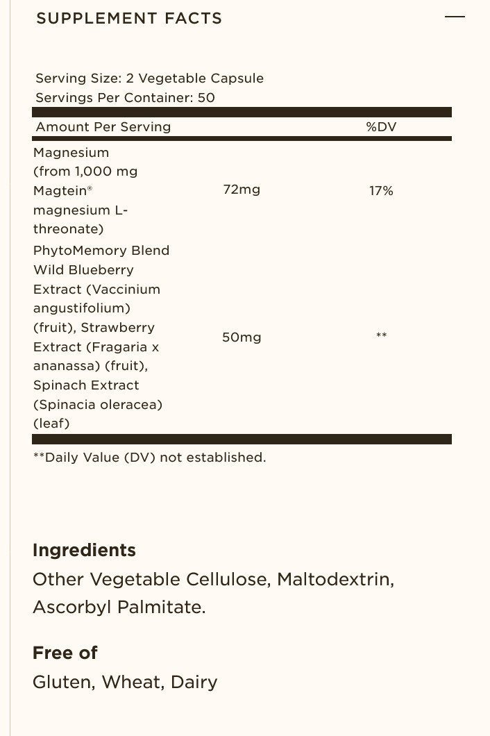 Solgar Magnesium Threonate Magtein 100 Capsule