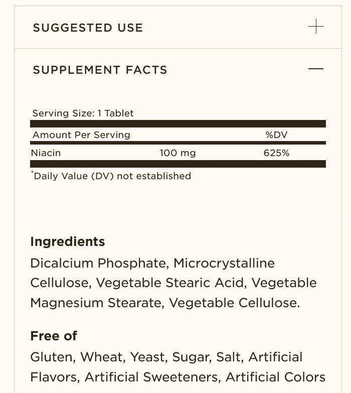 Solgar Niacin 100mg 100 Tablet