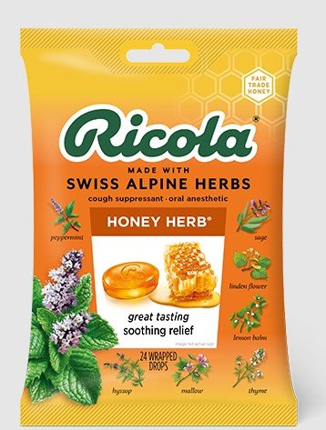 Ricola Cough Drops - Honey Herb 24 Lozenge