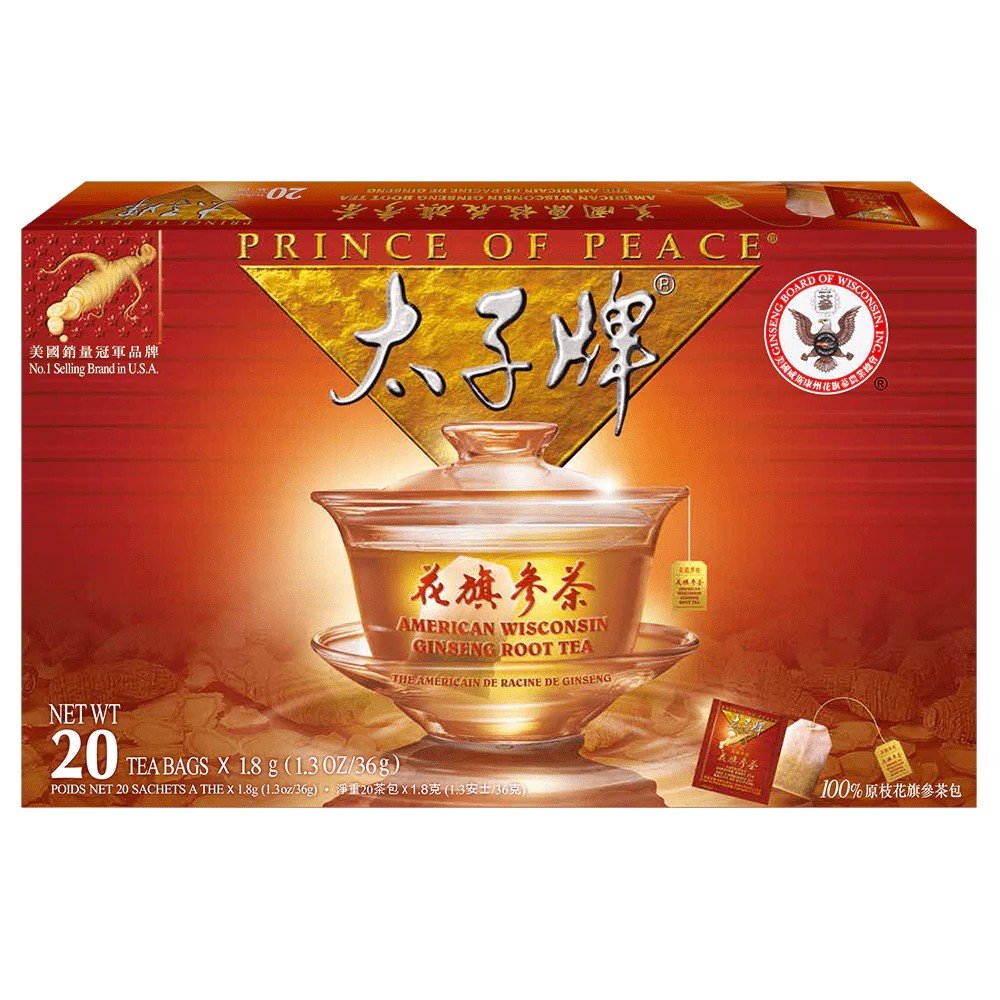 Prince Of Peace Wild American Gingseng Instant Tea 20 Bags Box