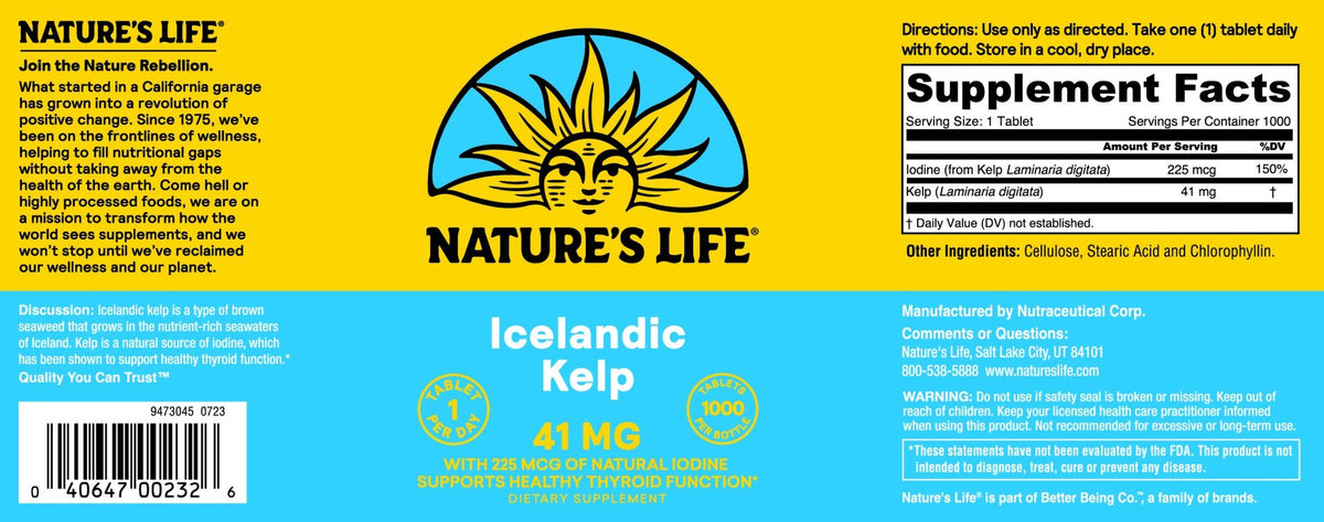 Natures Life Icelandic Kelp - Vegetarian 1000 Tablet