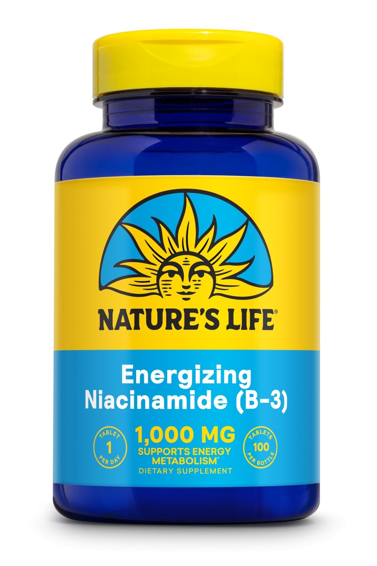 Natures Life Energizing Niacinamide  (B-3) 1000mg 100 Sustained Release Tablet