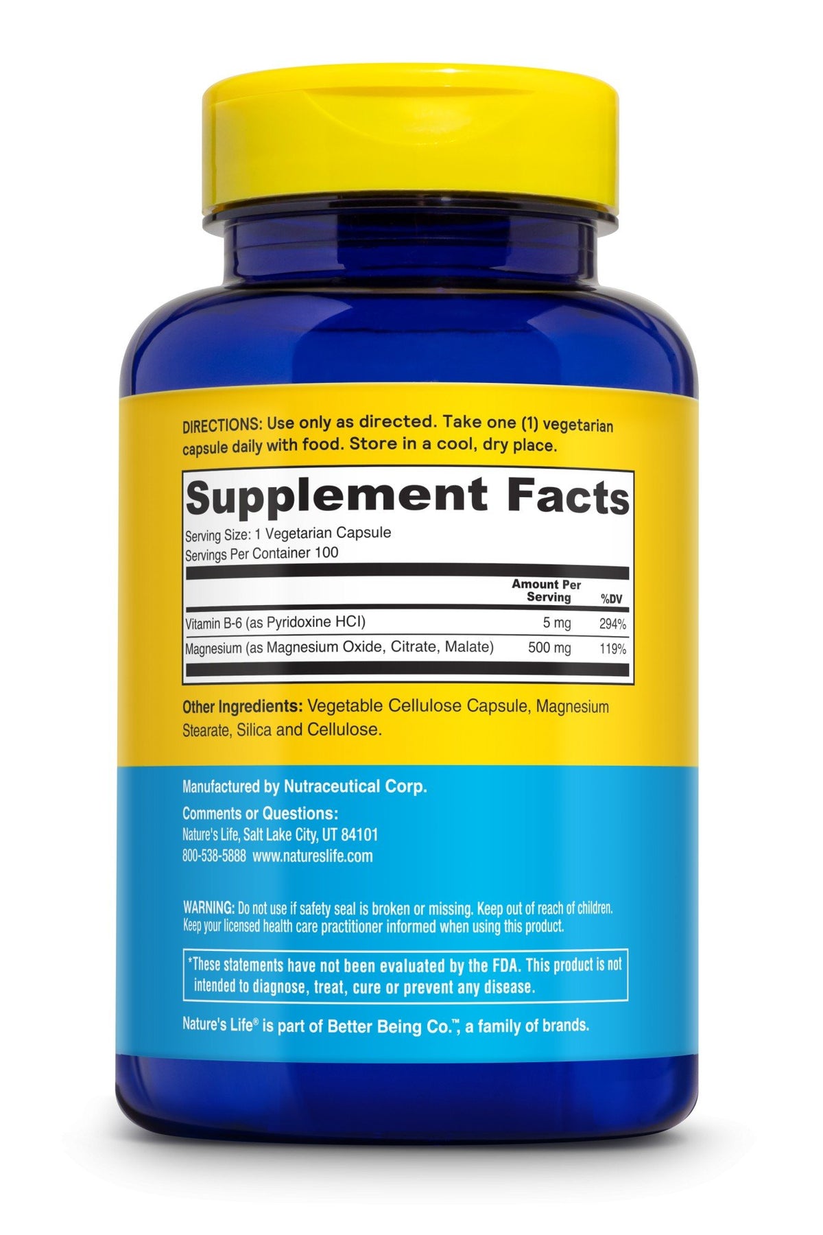 Natures Life Magnesium 500mg 100 Capsule