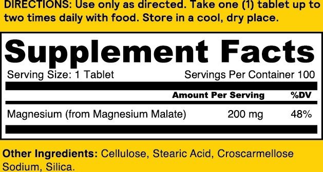 Natures Life Renewing Magnesium Malate 1300mg 100 Tablet