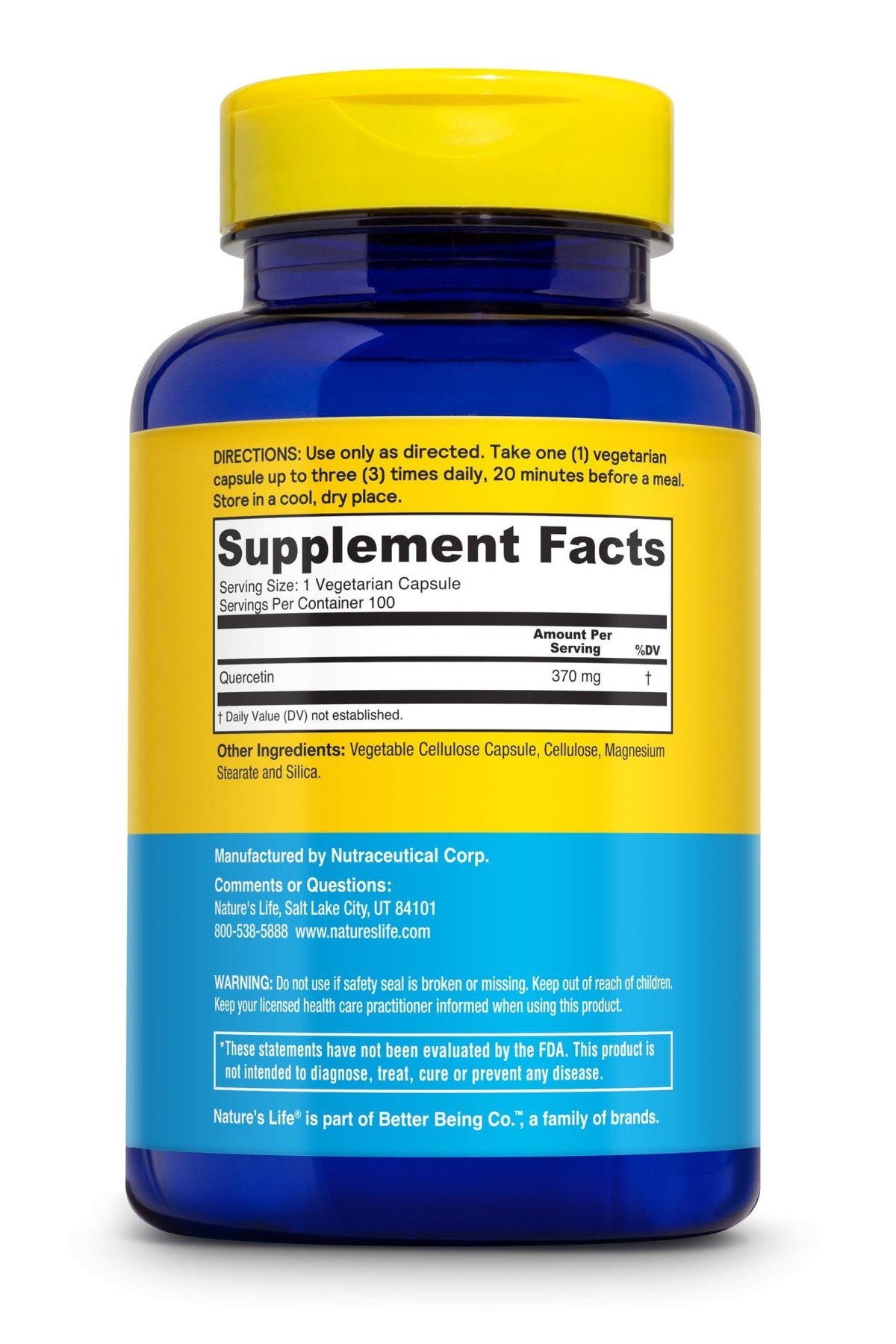 Natures Life Fortifying Quercetin 370 mg 100 VegCap