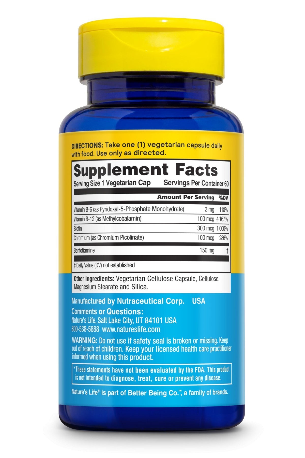 Natures Life Benfotiamine 150 mg 60 VegCap