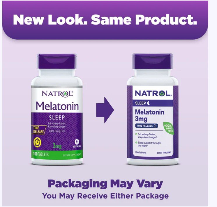 Natrol Melatonin 3mg - Timed Release, Vegetarian 100 Tablet