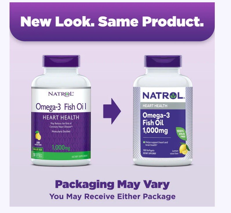 Natrol Omega-3 Fish Oil  Lemon 1,000 mg 90 Softgel