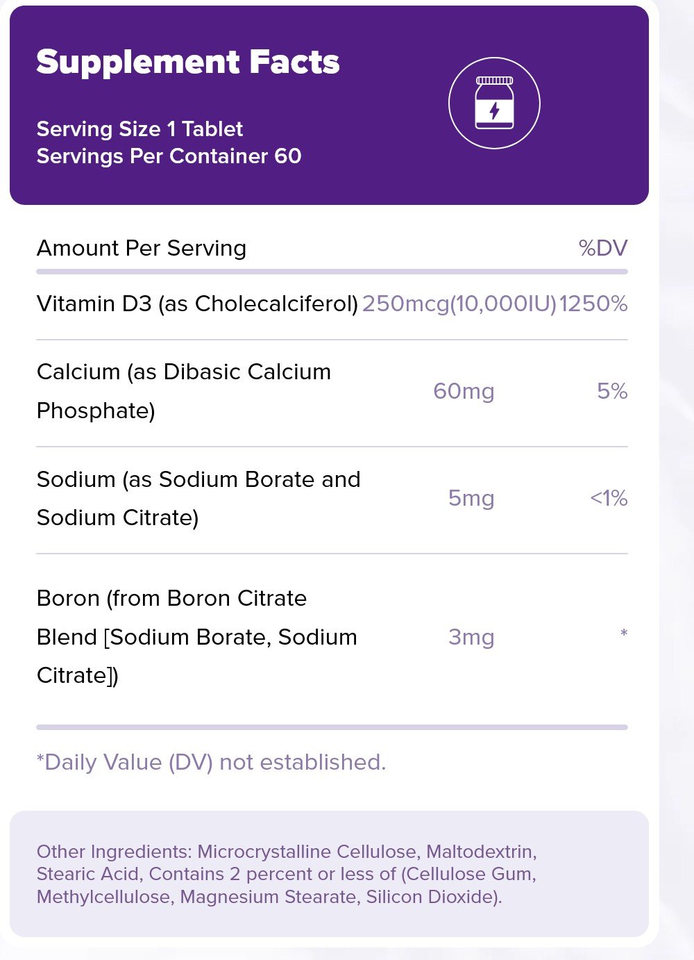 Natrol Vitamin D3 10,000IU 60 Tablet