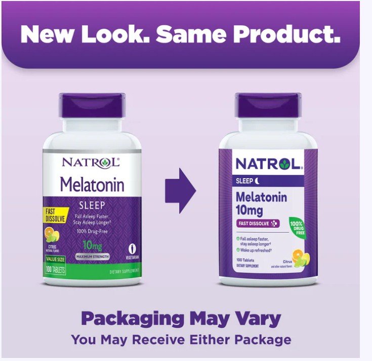 Natrol Melatonin 10 mg Fast Dissolve Citrus 100 Tablet