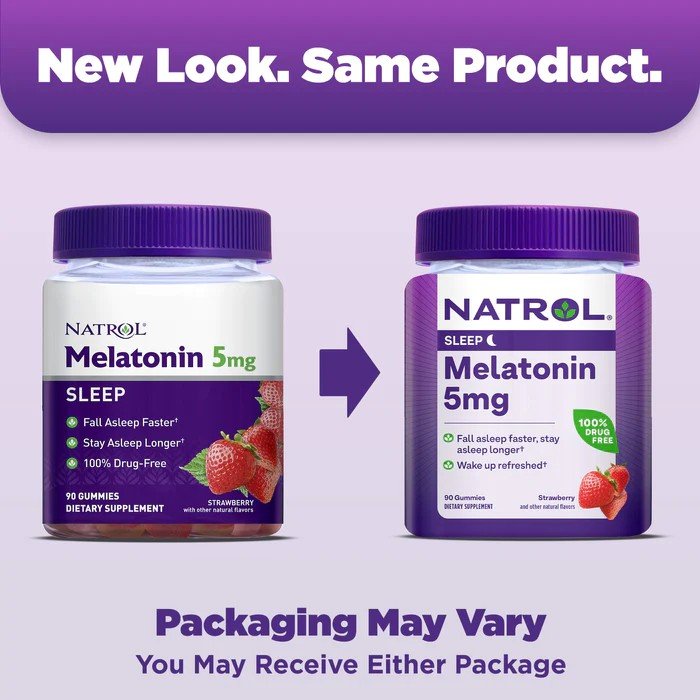 Natrol Melatonin 5mg Gummies Strawberry Flavor 90 Gummy