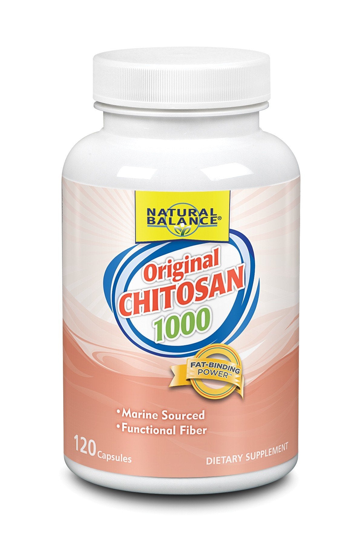 Original Chitosan 1000 | Natural Balance | Functional Fiber | Marine Sourced | Dietary Supplement | 120 Capsules | VitaminLife