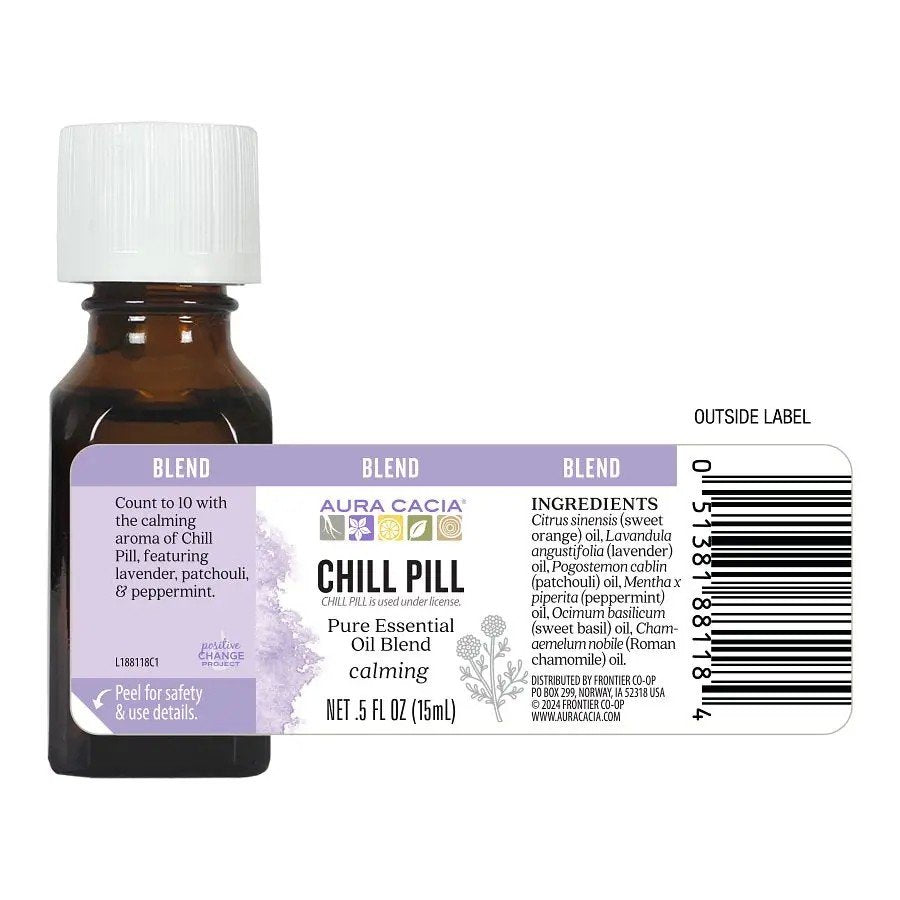 Aura Cacia Essential Solutions Oil Chill Pill 0.5 oz Oil