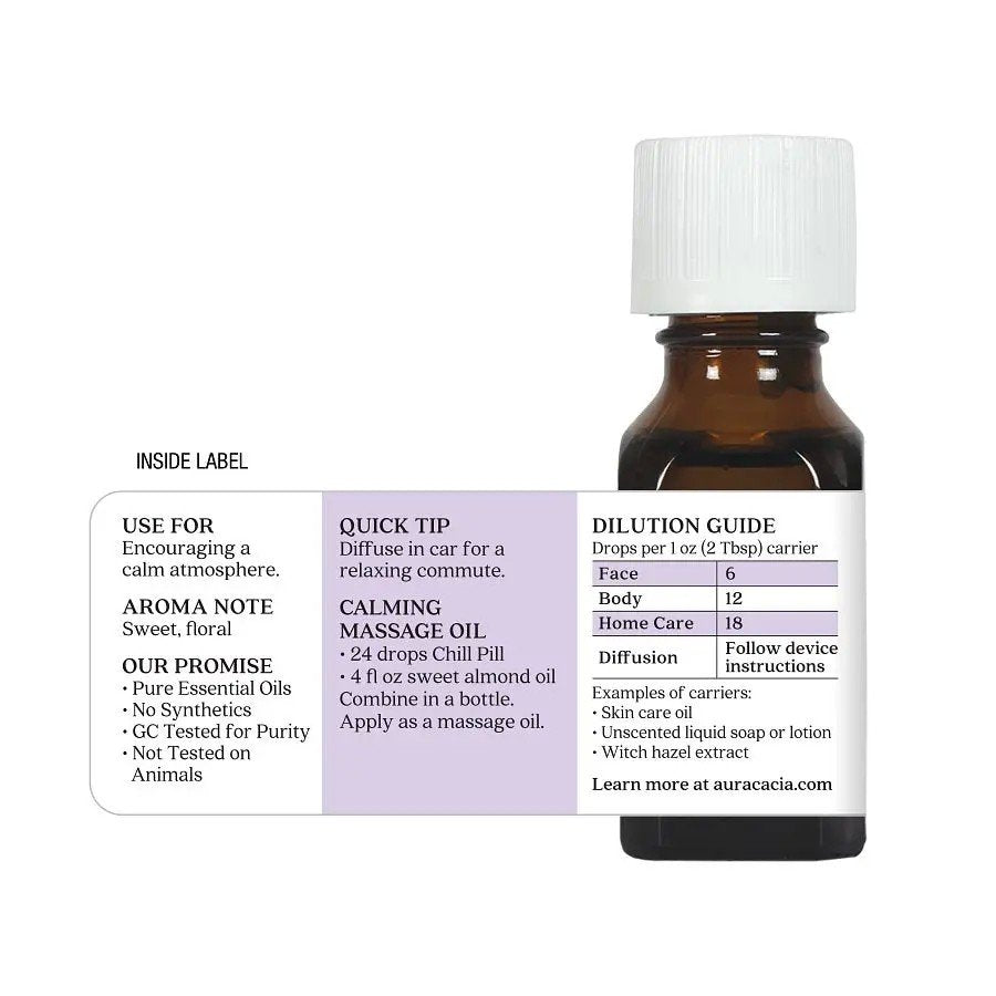 Aura Cacia Essential Solutions Oil Chill Pill 0.5 oz Oil