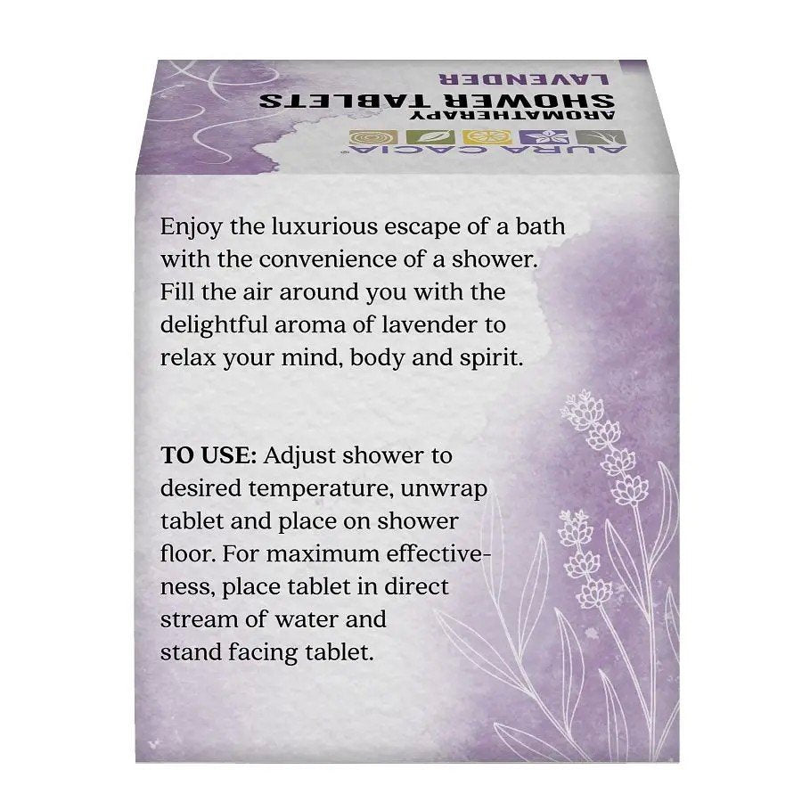 Aura Cacia Shower Tablets Relaxing Lavender 3 Pack Shower Tabs