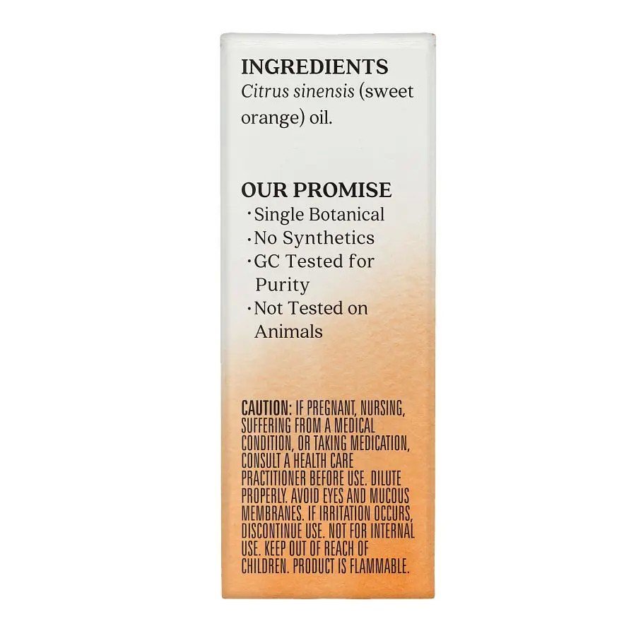 Aura Cacia Sweet Orange Essential Oil 0.25 fl oz Box