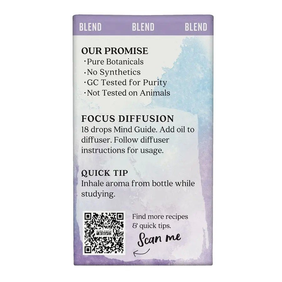 Aura Cacia Mind Guide Essential Oil Blend 0.25 fl oz Box