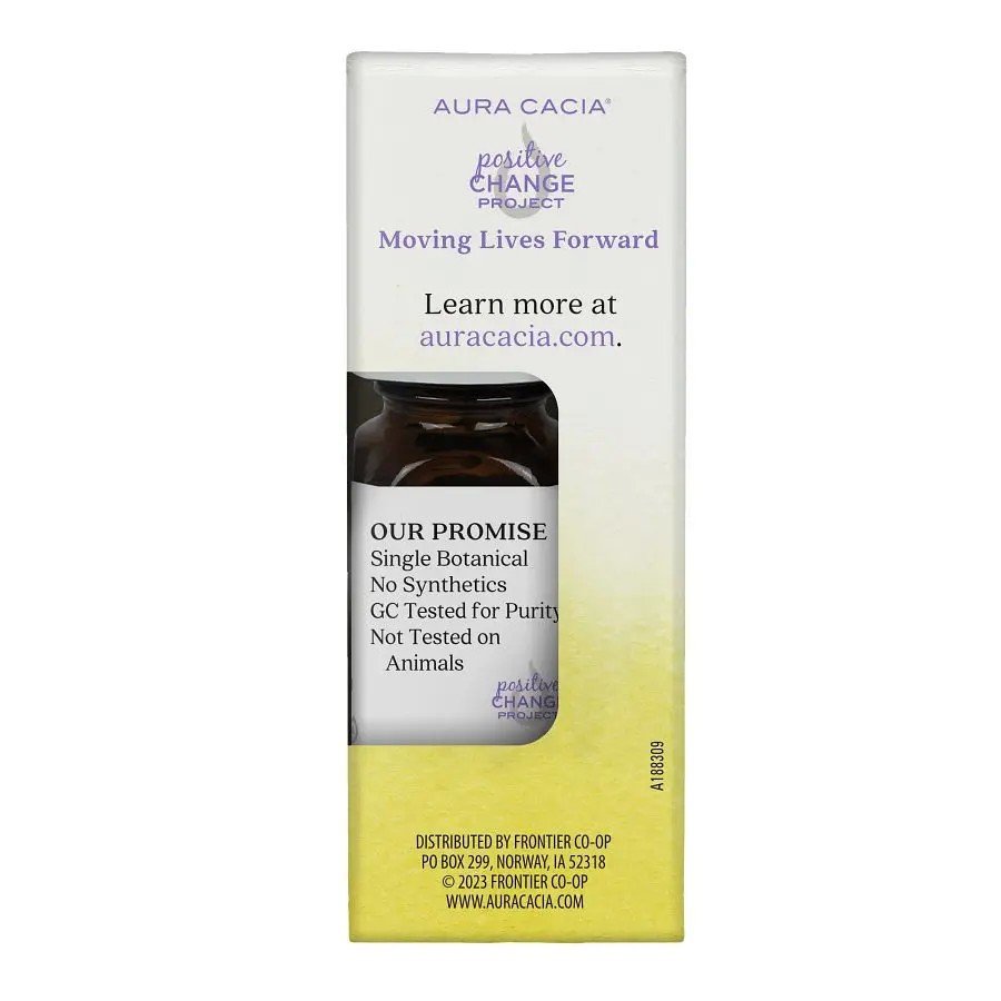 Aura Cacia Lemon Essential Oil 0.25 fl oz Box