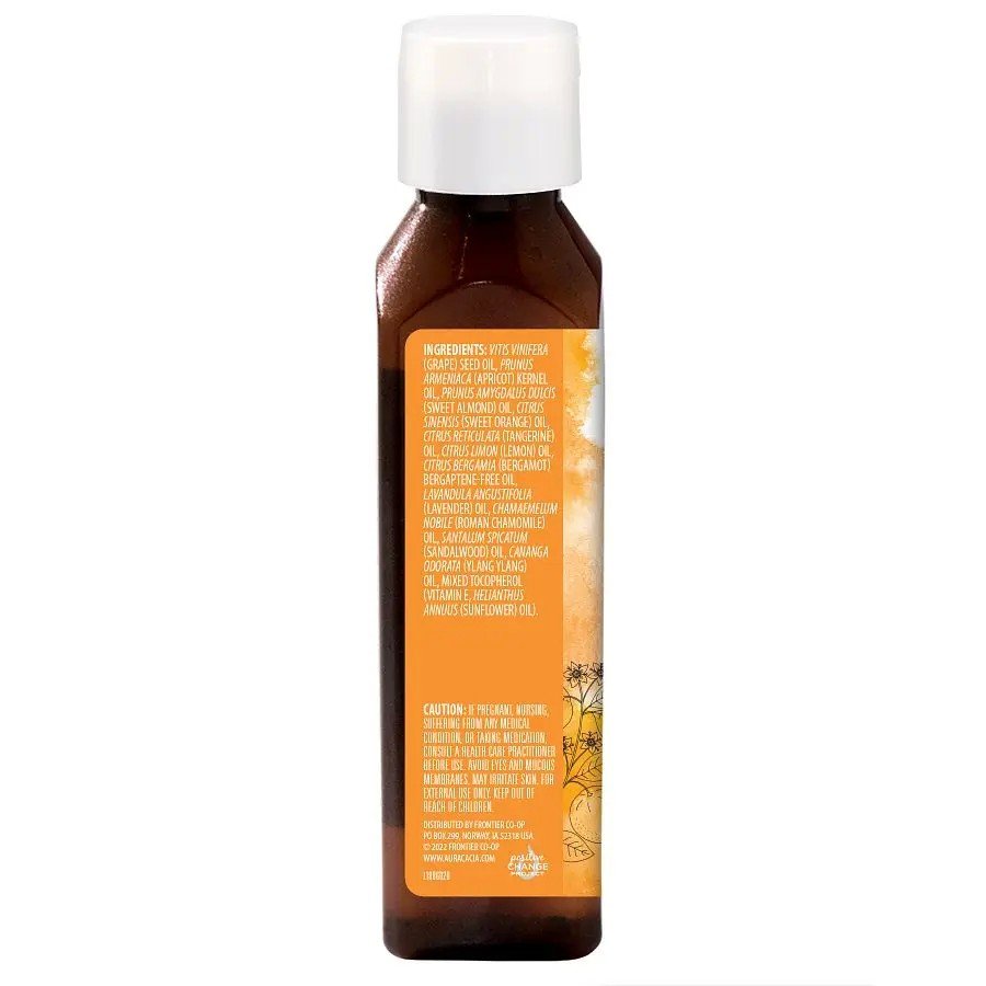 Aura Cacia Aromatherapy Body Oil Relaxing Sweet Orange 4 oz Liquid