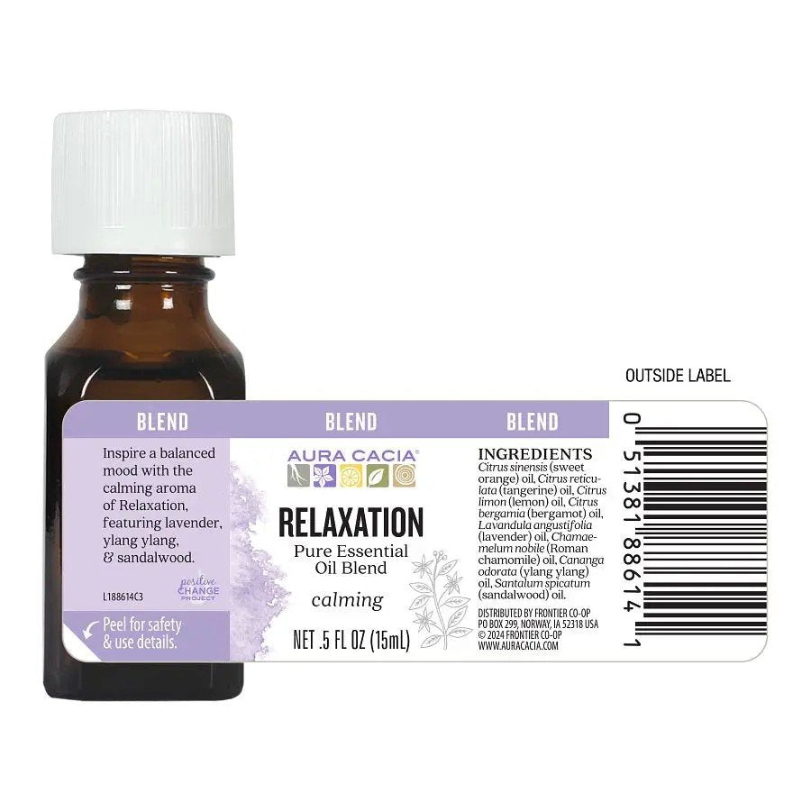 Aura Cacia Relaxing Essential Oil Blend 0.5 oz Oil