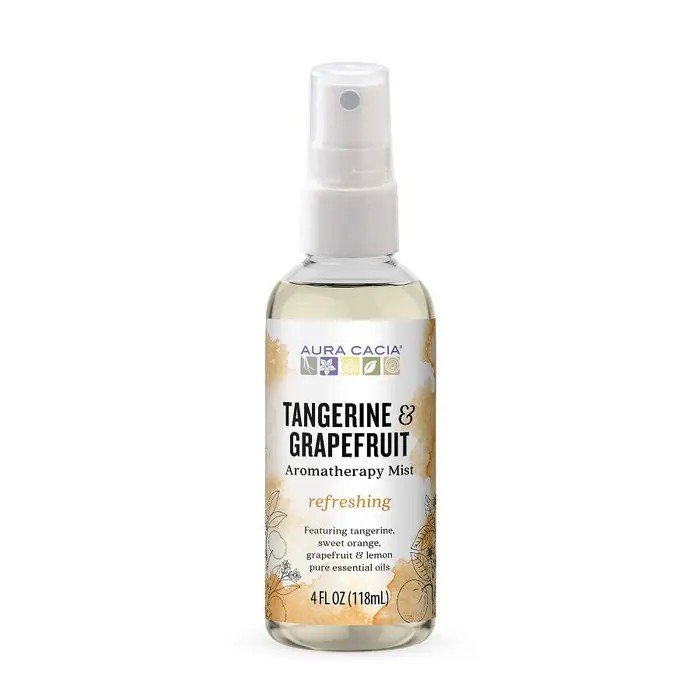 Aura Cacia Aromatherapy Mist Tangerine/Grapefruit 4 oz Spray