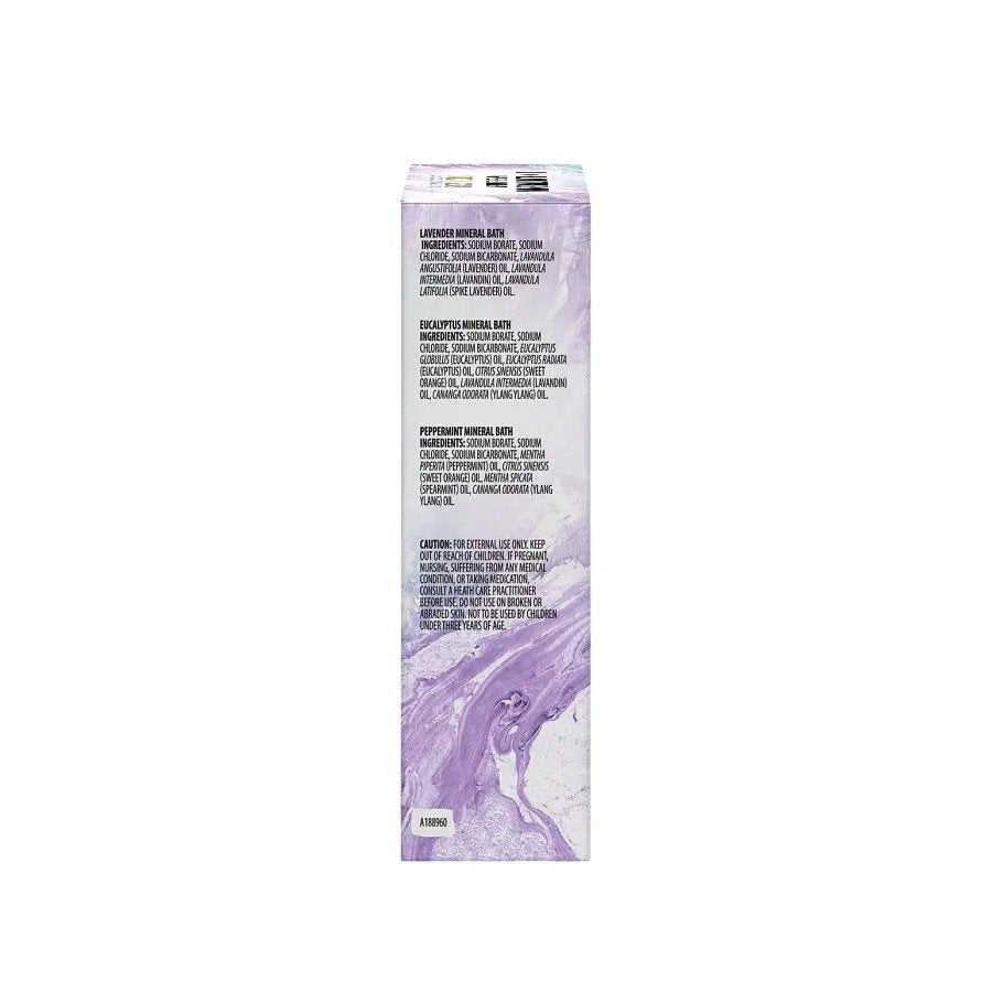 Aura Cacia Mineral Bath Kit 3 (2.5 oz) Packets Box