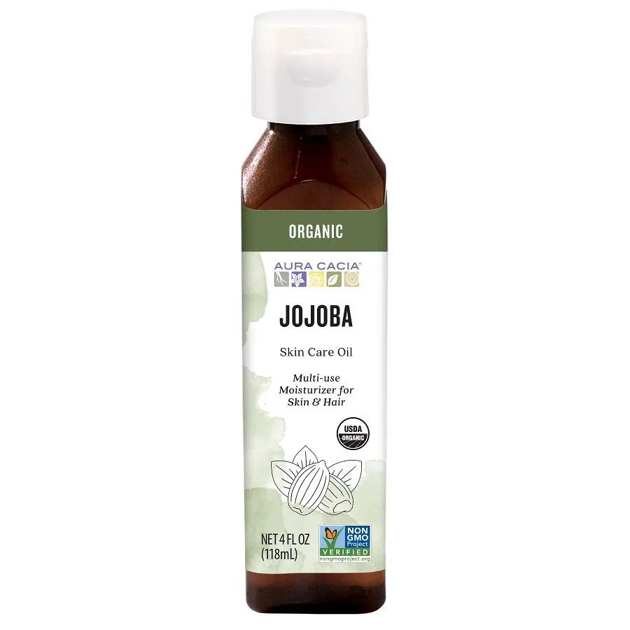 Aura Cacia Organic Jojoba Skin Care Oil 4 oz Oil