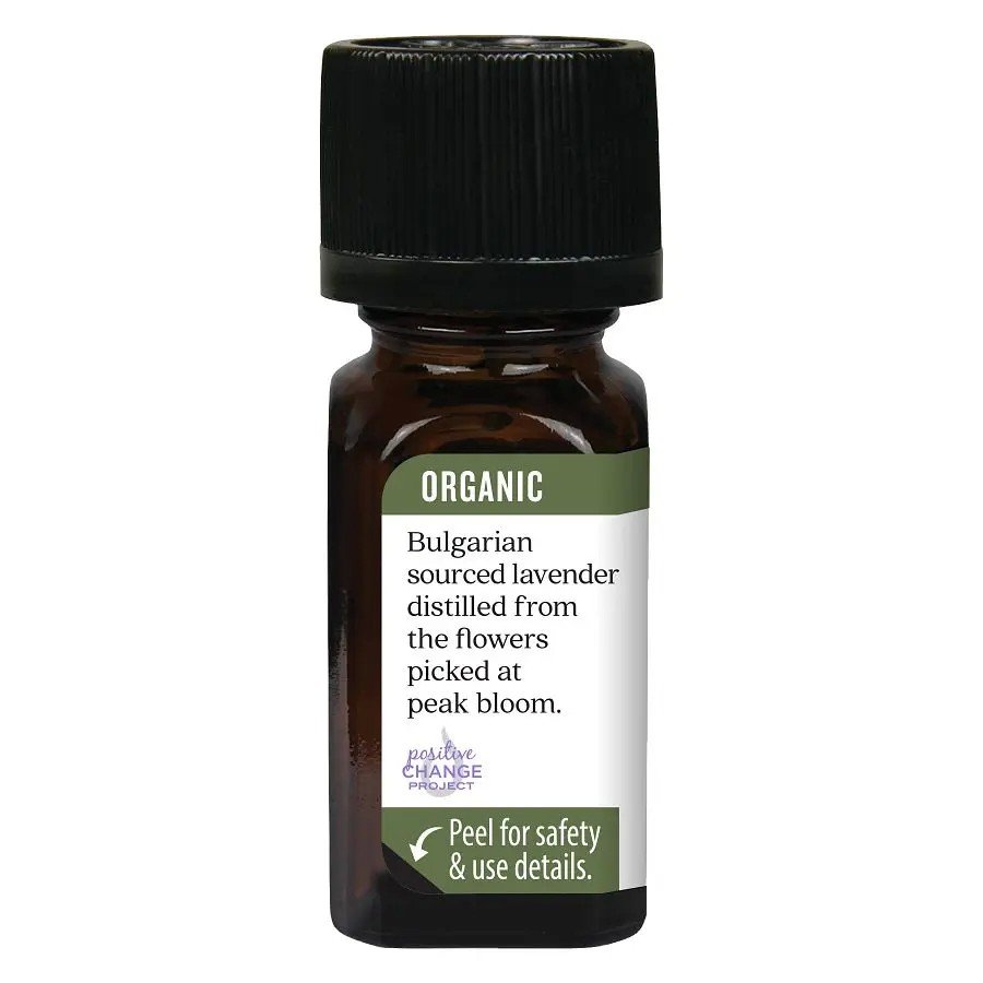 Aura Cacia Organic Lavender Essential Oil 0.25 oz Oil