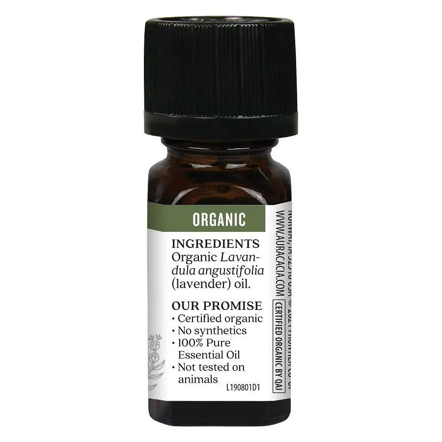 Aura Cacia Organic Lavender Essential Oil 0.25 oz Oil