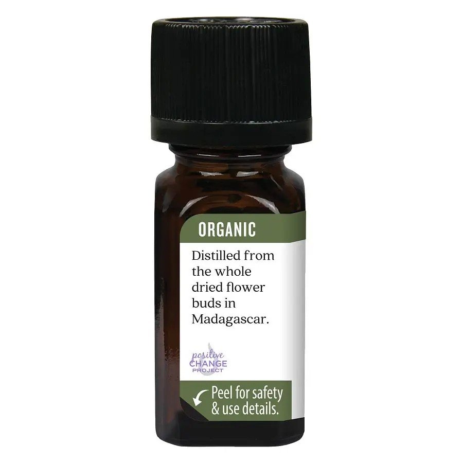 Aura Cacia Organic Clove Bud Essential Oil 0.25 oz Oil