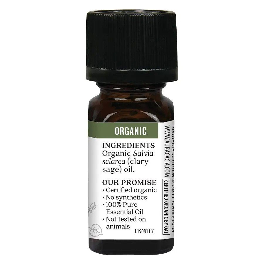 Aura Cacia Organic Clary Sage Essential Oil 0.25 oz Oil