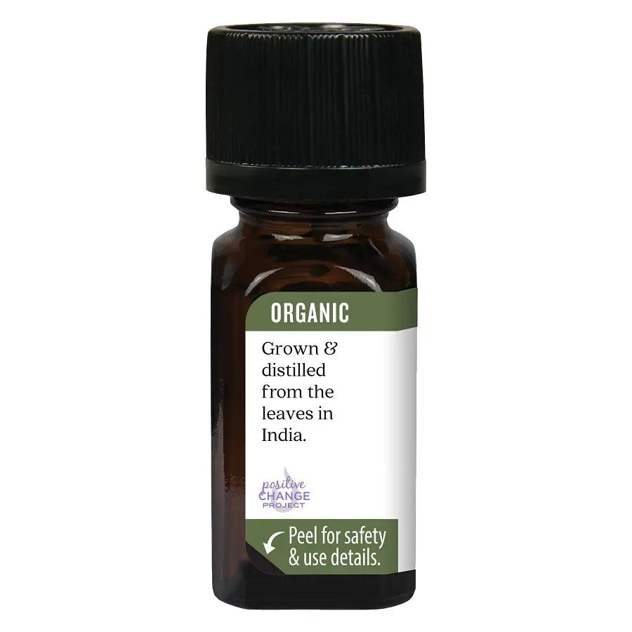 Aura Cacia Organic Lemongrass Essential Oil .25 oz (7.4ml) Oil