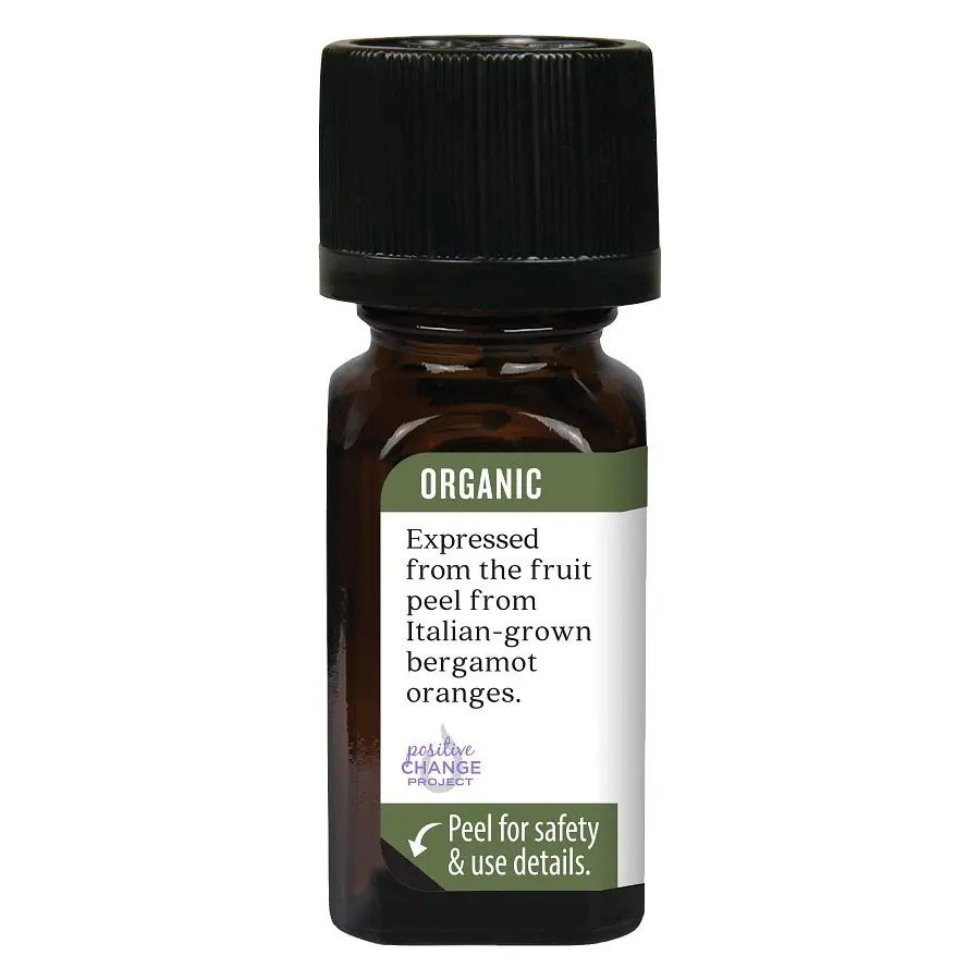 Aura Cacia Organic Bergamont Essential Oil 0.25 oz Oil