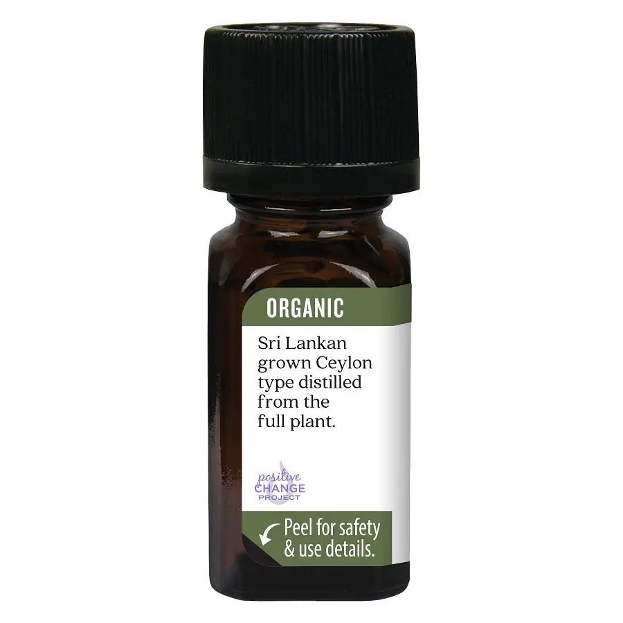 Aura Cacia Organic Citronella Essential Oil 0.25 oz Oil