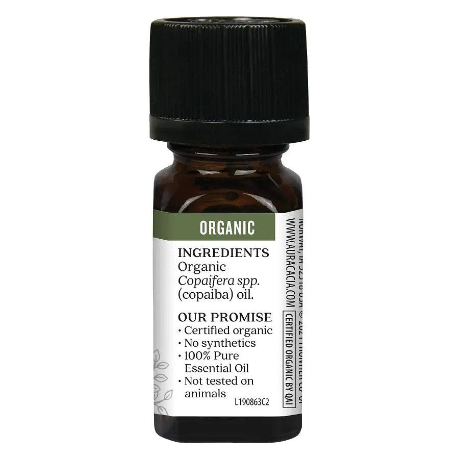 Aura Cacia Organic Copaiba Essential Oil 0.25 oz Oil