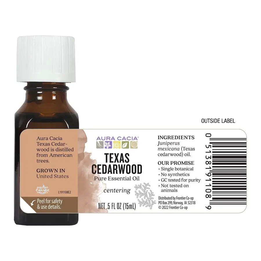 Aura Cacia Texas Cedarwood Essential Oil 0.5 oz Oil