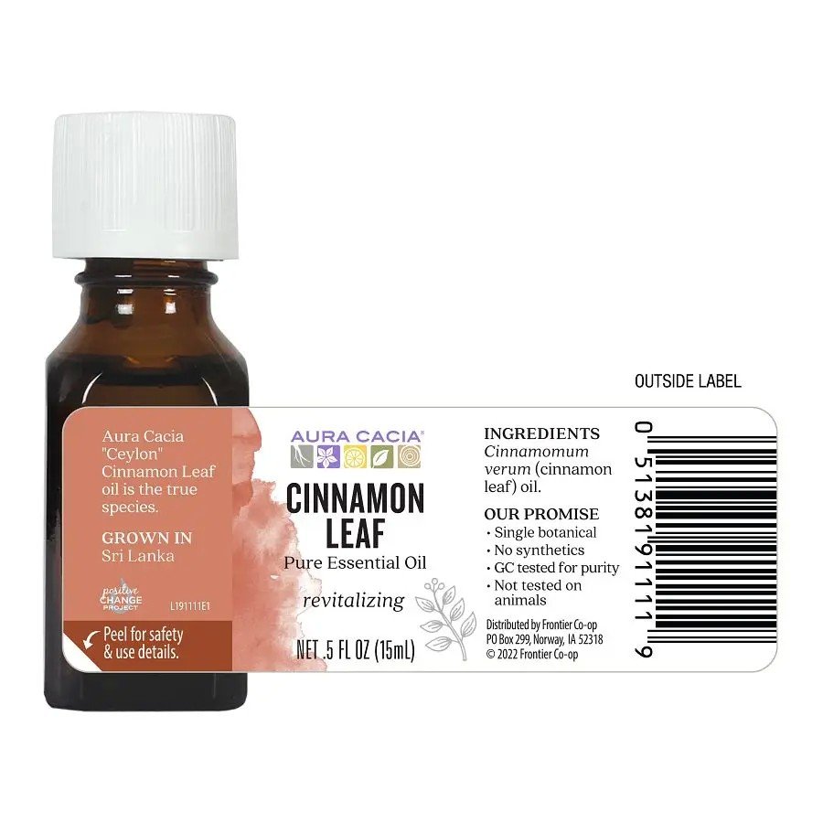 Aura Cacia Cinnamon Leaf Essential Oil 0.5 oz Oil