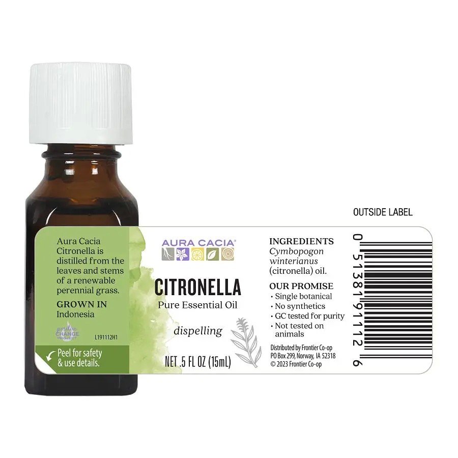 Aura Cacia Essential Oil Citronella Java 0.5 oz EssOil