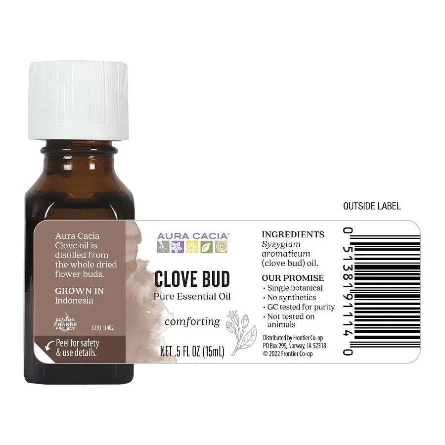 Aura Cacia Clove Bud Essential Oil 0.5 oz Oil