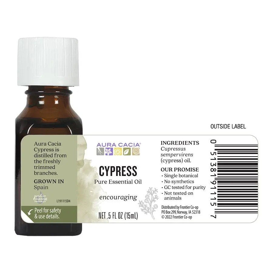 Aura Cacia Cypress Essential Oil 0.5 oz Oil