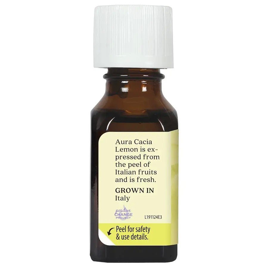 Aura Cacia Lemon Essential Oil 0.5 oz Oil