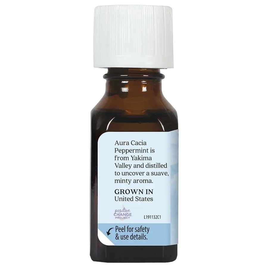 Aura Cacia Peppermint Essential Oil 0.5 oz Oil