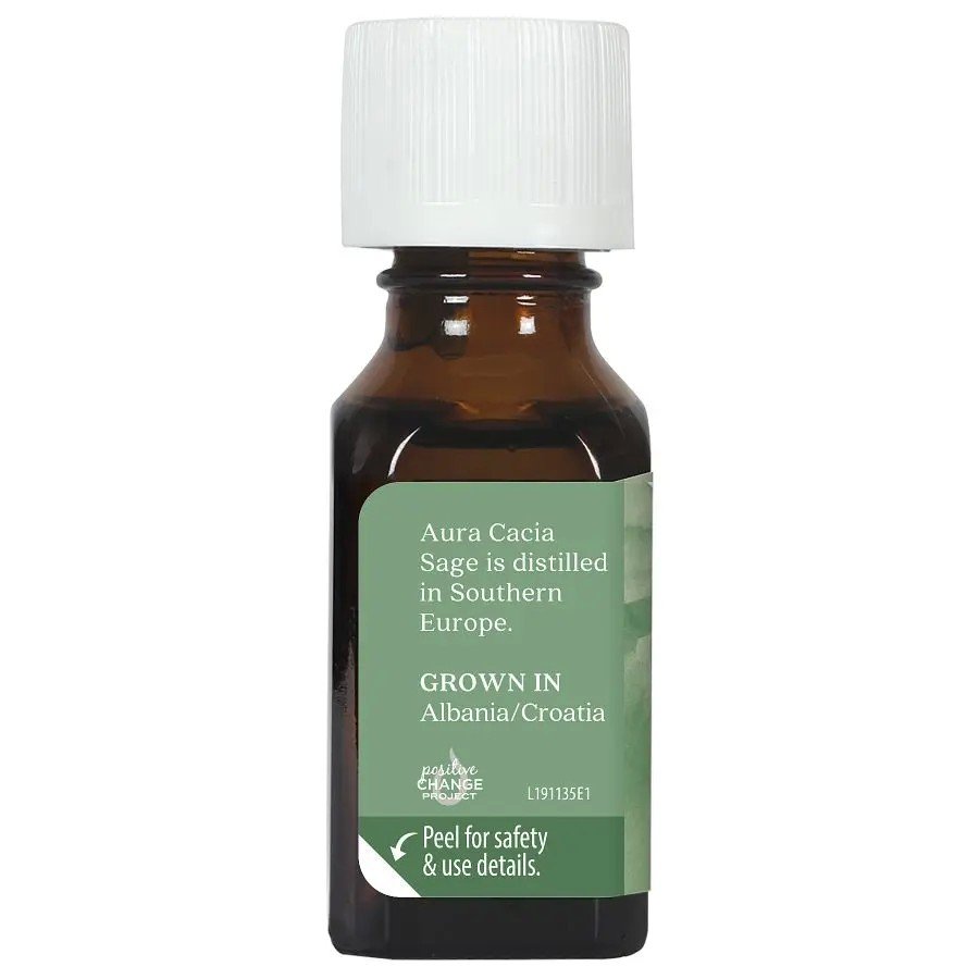 Aura Cacia Sage Essential Oil 0.5 oz Oil