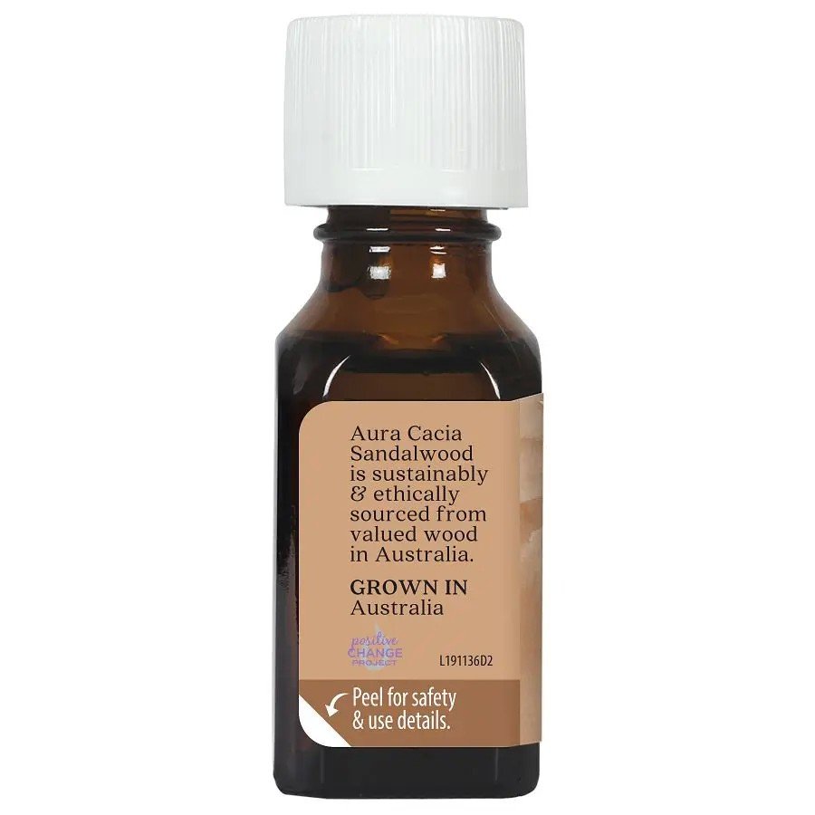 Aura Cacia Sandalwood Essential Oil 0.5 oz Oil