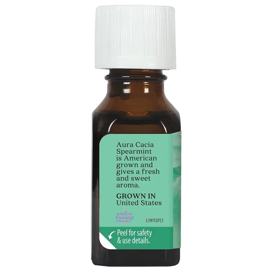 Aura Cacia Spearmint Essential Oil 0.5 oz Oil