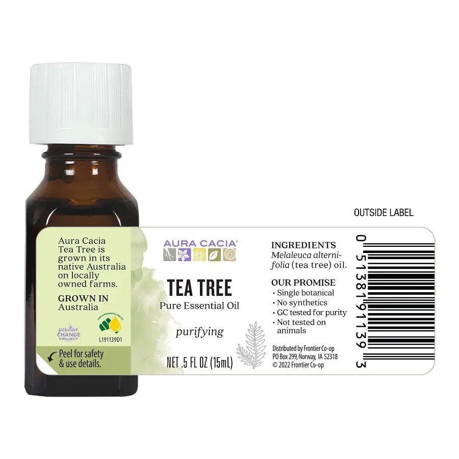 Aura Cacia Tea Tree Essential Oil 0.5 oz Oil