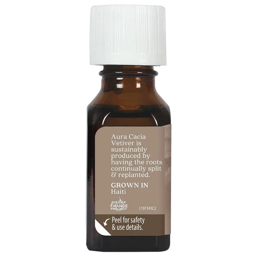 Aura Cacia Vetiver Essential Oil 0.5 oz Oil