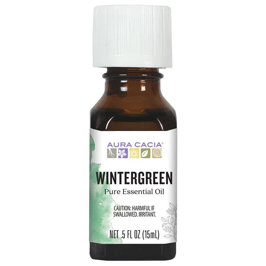 Aura Cacia Wintergreen Essential Oil 0.5 oz Oil