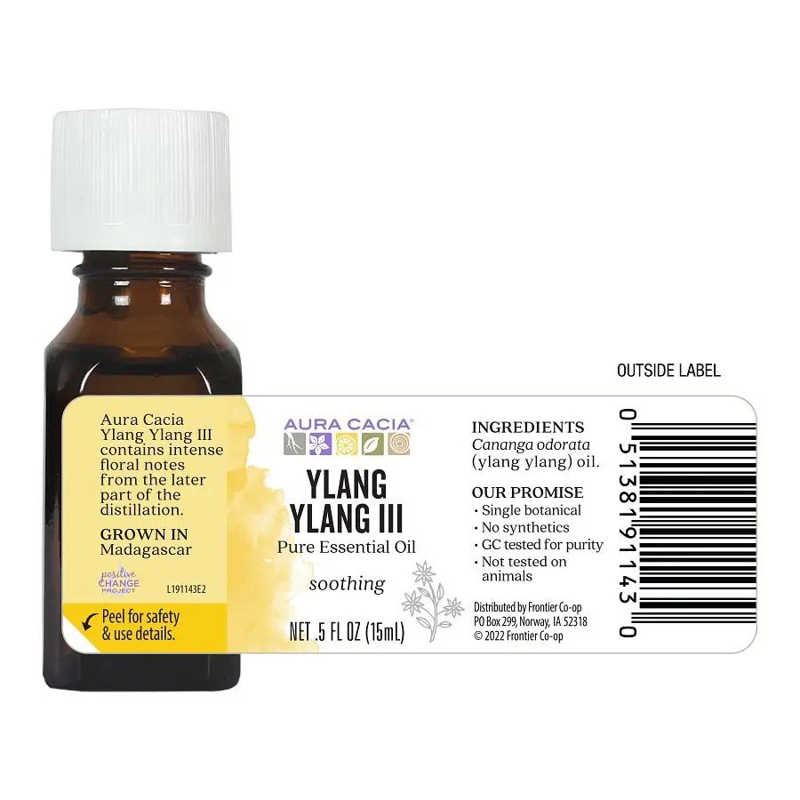 Aura Cacia Ylang Ylang III Essential Oil 0.5 oz Oil