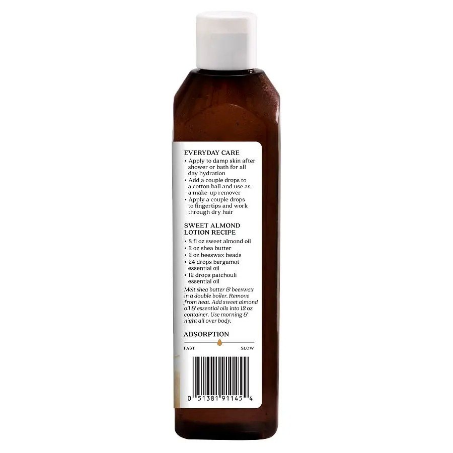 Aura Cacia Sweet Almond Skin Care Oil 16 oz Oil